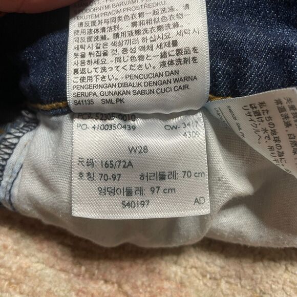 Levi's Wedgie Skinny Button Fly Raw Hem Sz 28 - Picture 9 of 9